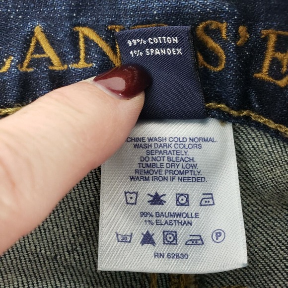 Lands End Womens Blue Denim Regular Fit Dark Wash Cropped Jeans Size 2P - Picture 7 of 8